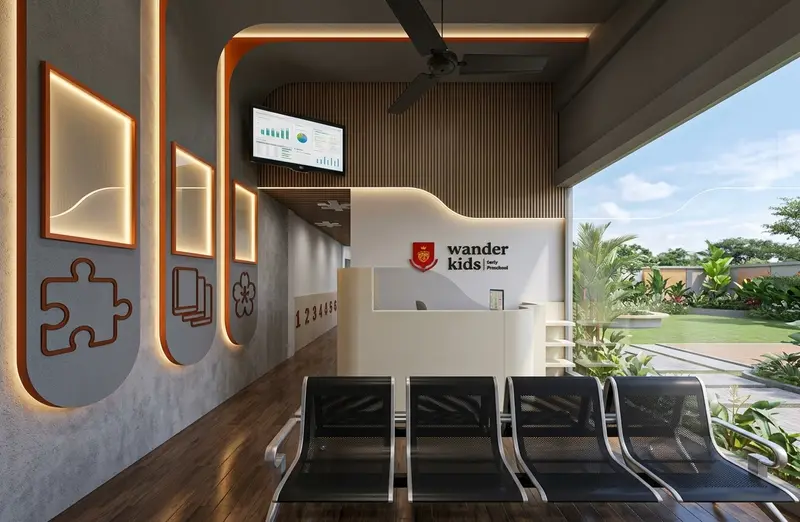 Ruang tunggu orang tua di lobi WanderKids
