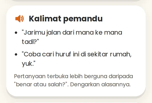 Blok Kalimat pemandu di Isi Belajar
